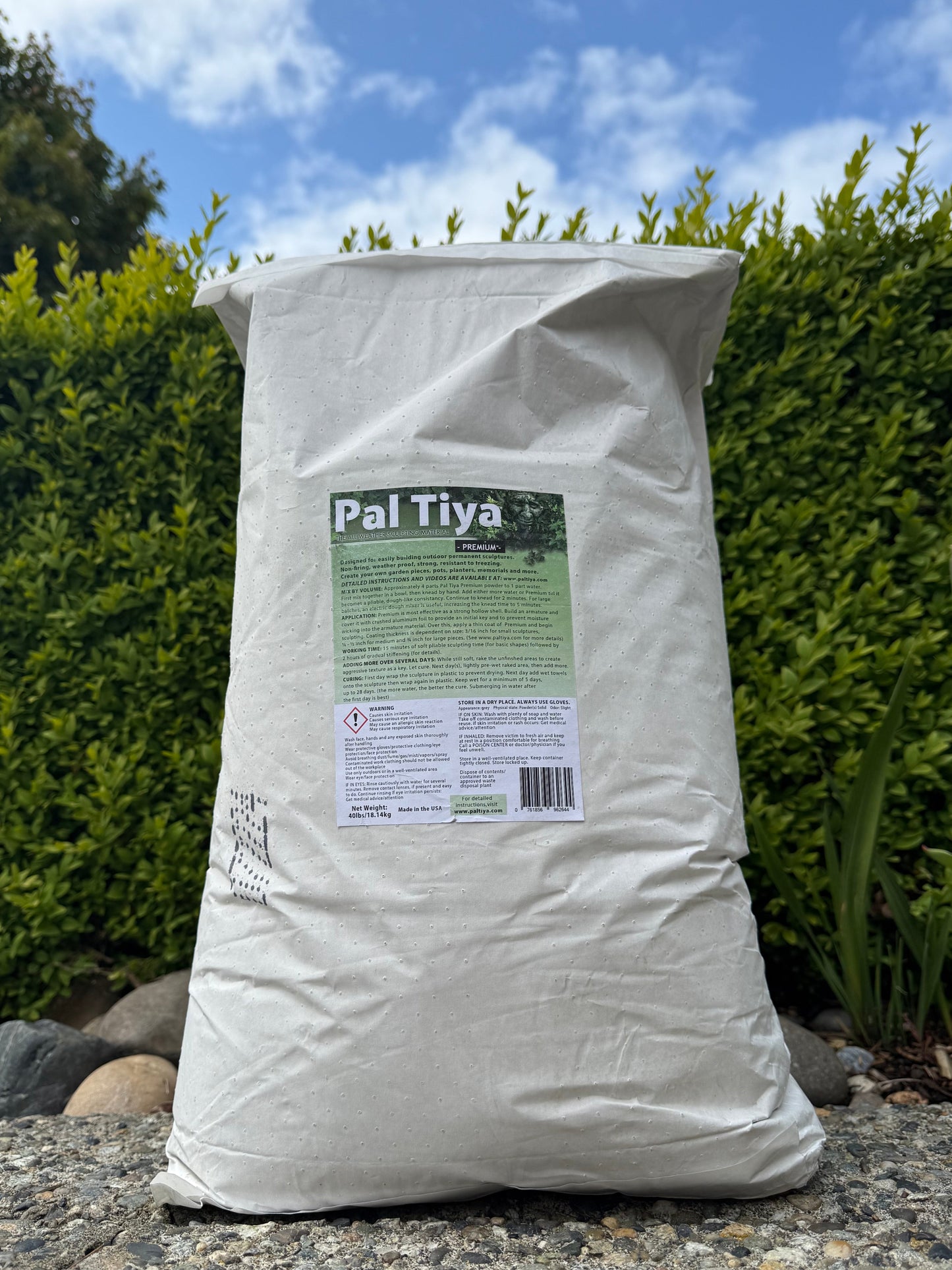 Pal Tiya Premium Cement Sculpting Clay - Massive 40 lb Bag for Big Ideas - Okimat Artworks