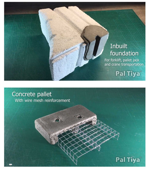 Reinforced concrete pallet base for a large Pal Tiya Premium outdoor sculpture