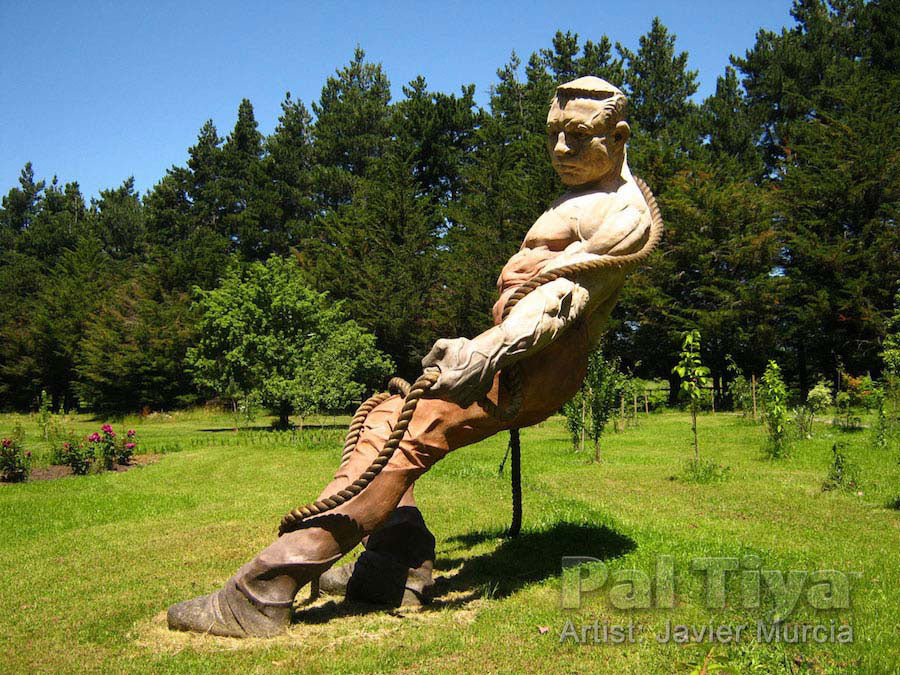 Large outdoor figure sculpture built with Pal Tiya Premium cement clay