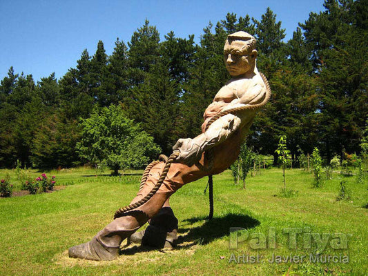 Large outdoor figure sculpture built with Pal Tiya Premium cement clay